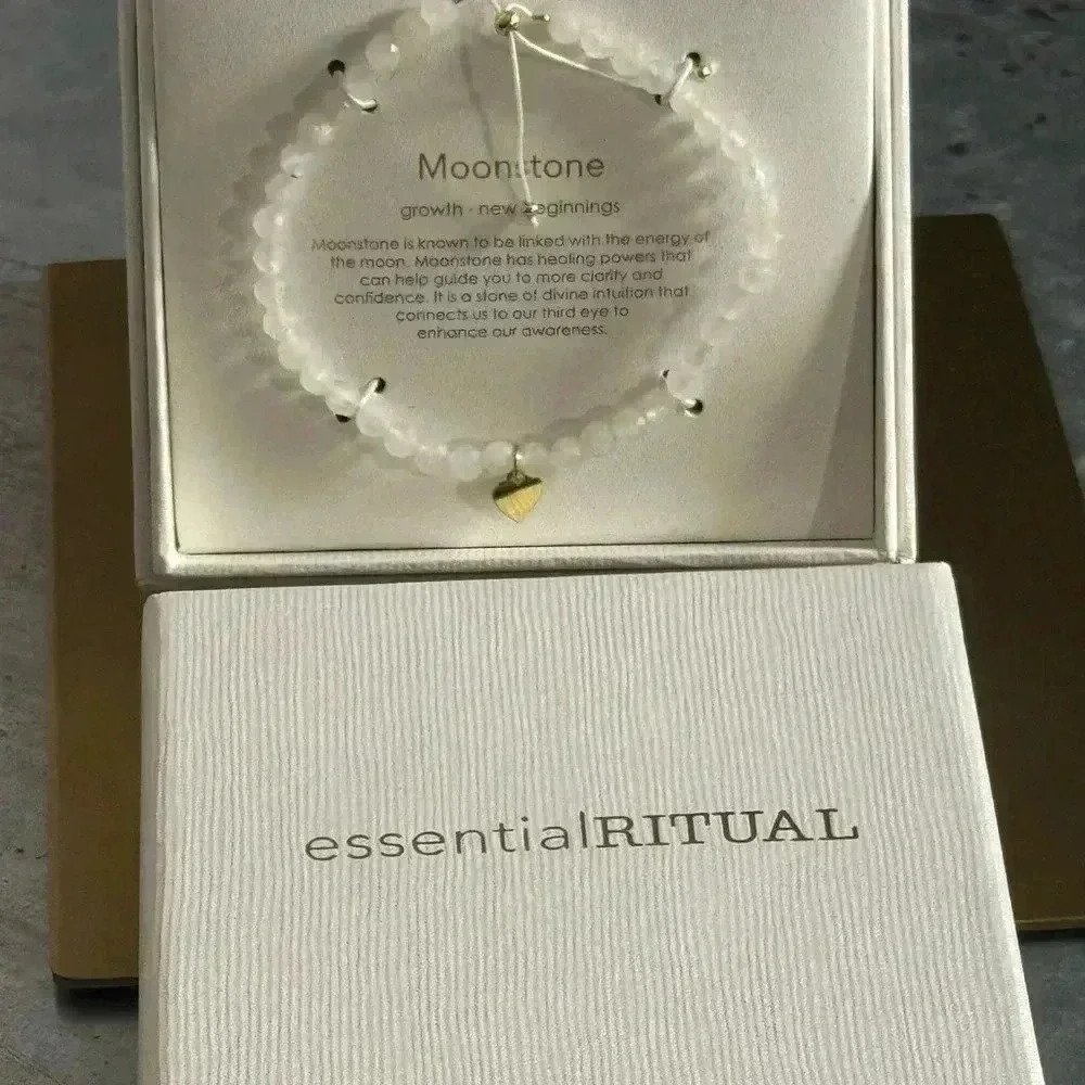 Essential Ritual Moonstone Bracelet White New